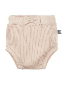 Bloomer with bow groovy rib sand